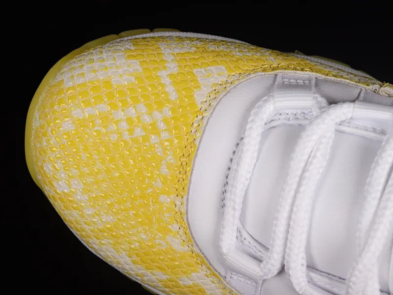 All categories Air Jordan Jordan series basketball shoes Air Jordan 11 pure original version Air Jordan AJ11 Low SE "Yellow Snakeskin" AJ11 Joe 11 yellow snake pattern genuine carbon AH7860-107